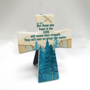 71588-03 Ceramic Desktop Cross(Eagle)