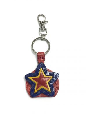 71607-01 Thai真皮匙扣掛飾-Star(Pink)