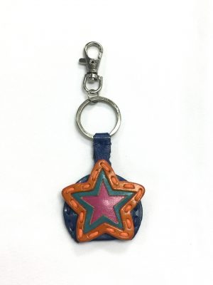 71607-02 Thai真皮匙扣掛飾-Star(Navy)