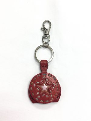 71608-02 Thai真皮匙扣掛飾-Round(Red)