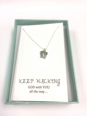 71629-02 Silver necklace(Keep Walking)