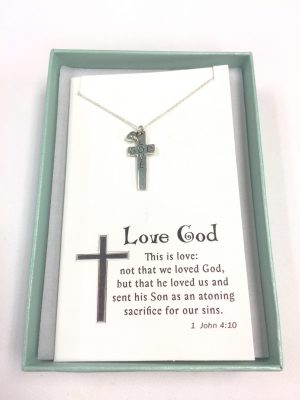71629-03 Silver necklace(Love God)