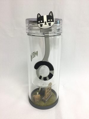 71664-02 雙層玻璃水杯(黑貓)