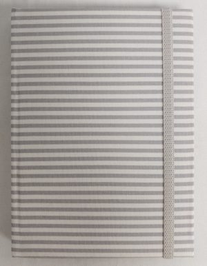 71710-01 Thai Fabric Cover Notebook(M) Stripe
