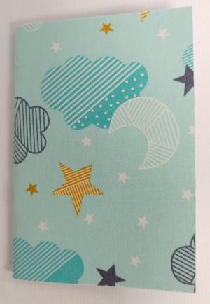 71711-05 Thai Fabric Cover Notebook(S) Sky