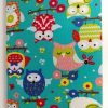71711-06 Thai Fabric Cover Notebook(S) Owls