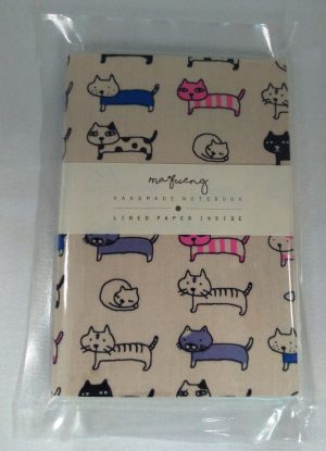 71724-02 Thai Fabric Cover Notebook(S) Kitty