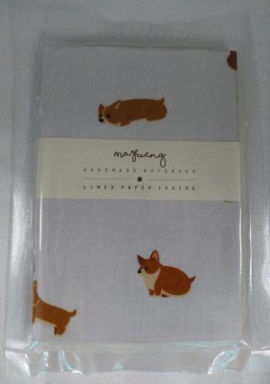 71724-06 Thai Fabric Cover Notebook(S) Puppy