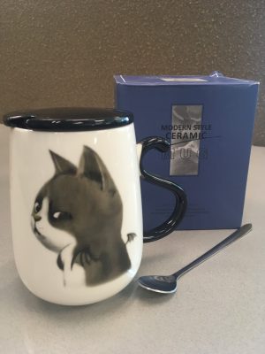 71755-01 大頭貓咪杯(深啡)