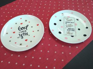 71747 Couple Wedding Plate Set