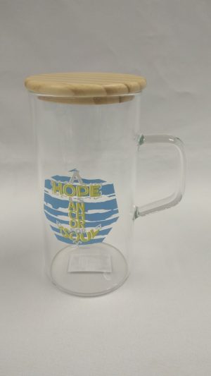 71735-02 Glass Mug with Bamboo Lid (Hope)