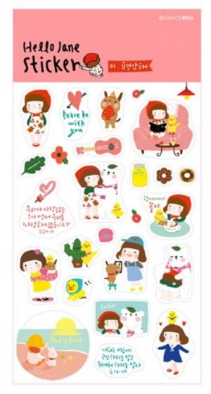 880-941894-6397 Hello Jane Sticker -01 Peaceful