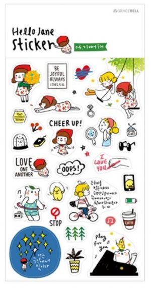 880-941894-6427 Hello Jane Sticker -04 Joyful