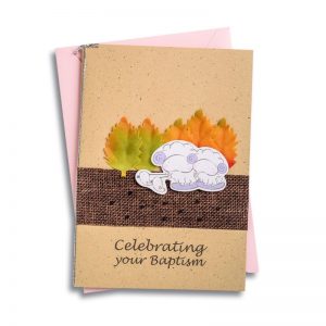BOL Handmade Card (Baptism-Sheep)