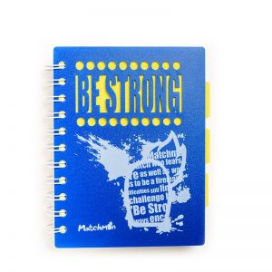 火柴人A6膠面Notebook (藍)
