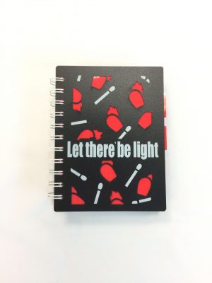 火柴人A6膠面Notebook (黑)