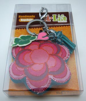 70606-01 Handmade Key Chain Flower(Red)