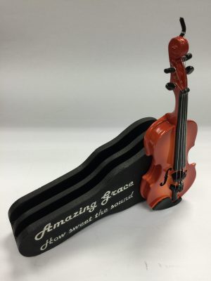 70655-03 Musical Decorated Letter Holder (Violin)