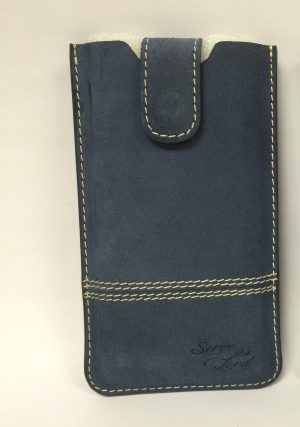 70663-01 Leather Phone Case(White Stitch)