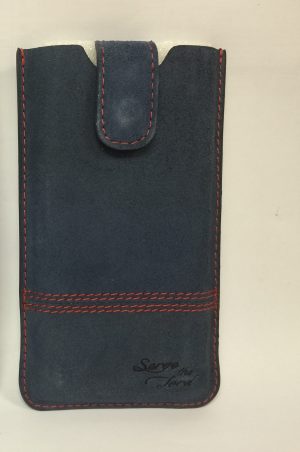 70663-02 Leather Phone Case(Red Stitch)