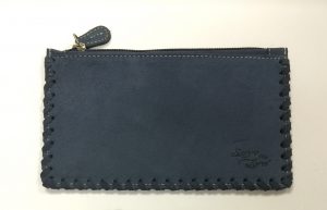 70665-01 Leather Pouch(White Stitch)