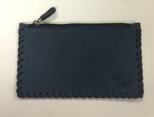 70665-02 Leather Pouch(Red Stitch)