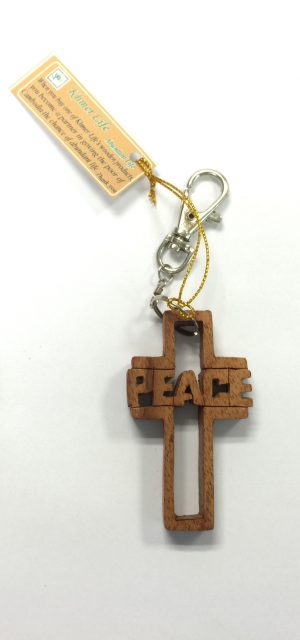70687-05 Wood Cross Buckle(Peace)