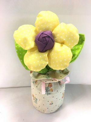 71411-05 竹炭布花擺設-大太陽花(E款)