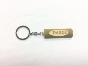 71428-01 迷你原木匙扣(Peace)