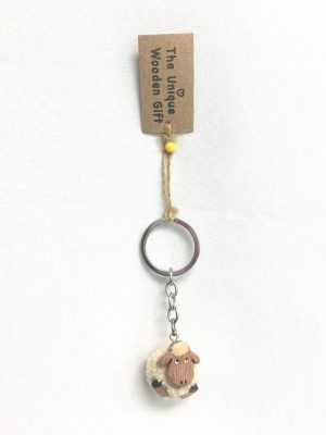 71634-01 PHI Pink Sheep Pompom Keychain