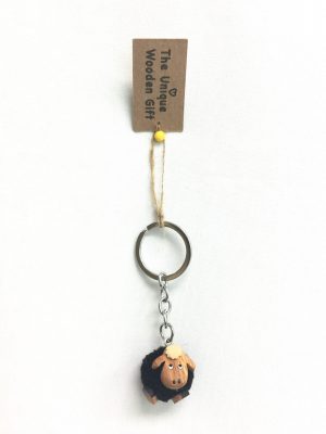 71634-03 PHI Brown Sheep Pompom Keychain