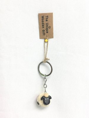 71634-04 PHI Black Sheep Pompom Keychain