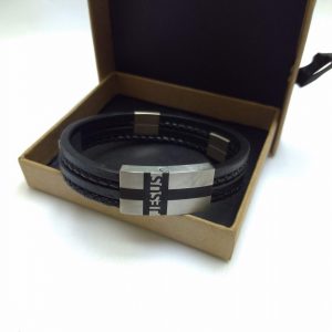 71679-01 Leather Bracelet (Jesus)