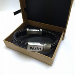 71679-02 Leather Bracelet (Faith)