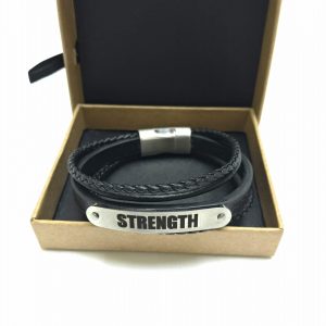 71679-03 Leather Bracelet (Strength)