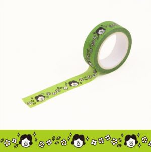 880-953023-6482 Hello Dundun Masking Tape-02Flower Dun