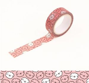 880-953023-6512 Hello Dundun Masking Tape-05Pink Bibi